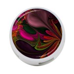 Fractal Abstract Colorful Floral 4-Port USB Hub (One Side) Front