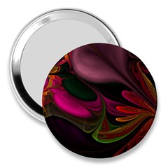 Fractal Abstract Colorful Floral 3  Handbag Mirrors by Celenk