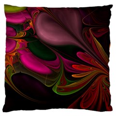 Fractal Abstract Colorful Floral Standard Flano Cushion Case (one Side) by Celenk