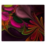 Fractal Abstract Colorful Floral Double Sided Flano Blanket (Small)  50 x40  Blanket Front