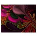 Fractal Abstract Colorful Floral Double Sided Flano Blanket (Medium)  60 x50  Blanket Front