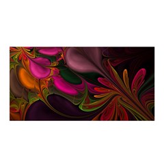 Fractal Abstract Colorful Floral Satin Wrap by Celenk