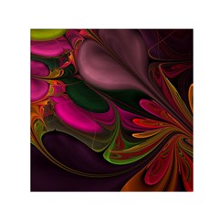 Fractal Abstract Colorful Floral Small Satin Scarf (square) by Celenk