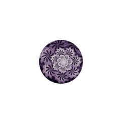 Fractal Floral Striped Lavender 1  Mini Buttons by Celenk