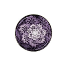 Fractal Floral Striped Lavender Hat Clip Ball Marker (10 Pack) by Celenk