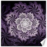 Fractal Floral Striped Lavender Canvas 20  x 20   19 x19.27  Canvas - 1