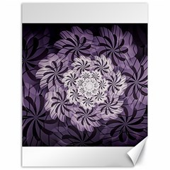 Fractal Floral Striped Lavender Canvas 18  X 24   by Celenk