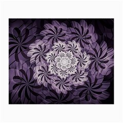 Fractal Floral Striped Lavender Small Glasses Cloth (2-side) by Celenk