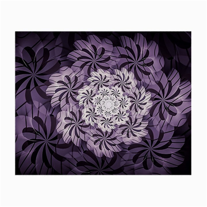 Fractal Floral Striped Lavender Small Glasses Cloth (2-Side)