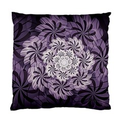 Fractal Floral Striped Lavender Standard Cushion Case (two Sides) by Celenk