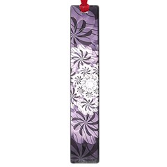 Fractal Floral Striped Lavender Large Book Marks by Celenk