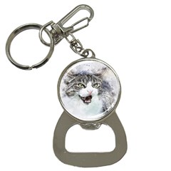 Cat Pet Art Abstract Watercolor Button Necklaces by Celenk