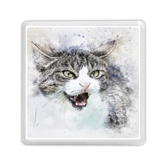 Cat Pet Art Abstract Watercolor Memory Card Reader (square)  by Celenk