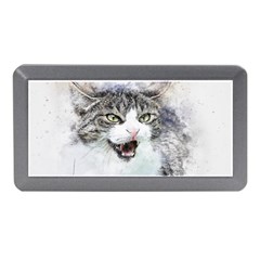 Cat Pet Art Abstract Watercolor Memory Card Reader (mini) by Celenk