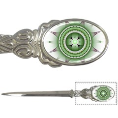 Fractal Mandala Green Purple Letter Openers by Celenk