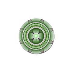 Fractal Mandala Green Purple Golf Ball Marker (10 Pack) by Celenk