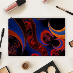 Fractal Abstract Pattern Circles Cosmetic Bag (large)  by Celenk