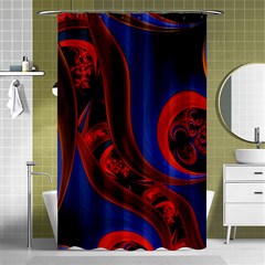 Fractal Abstract Pattern Circles Shower Curtain 48  X 72  (small)  by Celenk