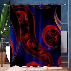 Fractal Abstract Pattern Circles Shower Curtain 60  X 72  (medium)  by Celenk