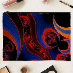 Fractal Abstract Pattern Circles Cosmetic Bag (xxxl)  by Celenk