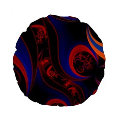 Fractal Abstract Pattern Circles Standard 15  Premium Flano Round Cushions by Celenk