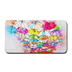 Umbrella Art Abstract Watercolor Medium Bar Mats by Celenk