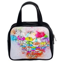 Umbrella Art Abstract Watercolor Classic Handbags (2 Sides) by Celenk