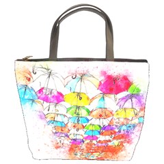 Umbrella Art Abstract Watercolor Bucket Bags by Celenk