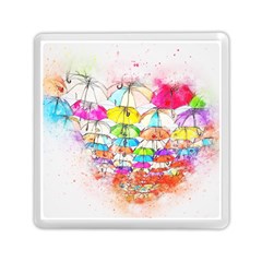 Umbrella Art Abstract Watercolor Memory Card Reader (square)  by Celenk