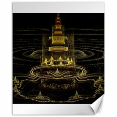 Fractal City Geometry Lights Night Canvas 16  X 20   by Celenk