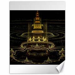 Fractal City Geometry Lights Night Canvas 18  X 24   by Celenk