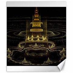 Fractal City Geometry Lights Night Canvas 20  X 24   by Celenk