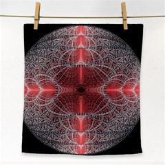 Fractal Diamond Circle Pattern Face Towel by Celenk