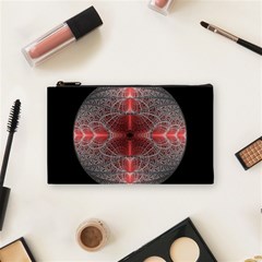 Fractal Diamond Circle Pattern Cosmetic Bag (small)  by Celenk