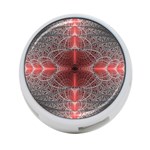 Fractal Diamond Circle Pattern 4-Port USB Hub (Two Sides)  Front