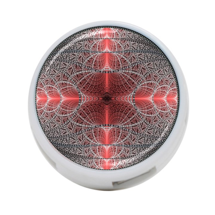 Fractal Diamond Circle Pattern 4-Port USB Hub (Two Sides) 