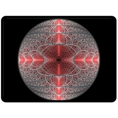 Fractal Diamond Circle Pattern Double Sided Fleece Blanket (large)  by Celenk