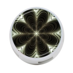 Fractal Silver Waves Texture 4-port Usb Hub (one Side) by Celenk