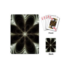 Fractal Silver Waves Texture Playing Cards (mini)  by Celenk