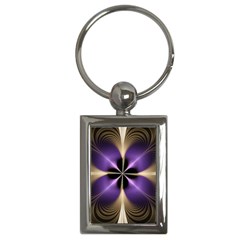 Fractal Glow Flowing Fantasy Key Chains (rectangle) 