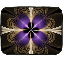 Fractal Glow Flowing Fantasy Fleece Blanket (mini) by Celenk