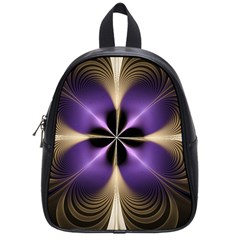 Fractal Glow Flowing Fantasy School Bag (small) by Celenk