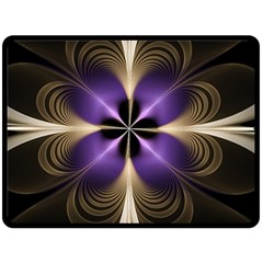 Fractal Glow Flowing Fantasy Fleece Blanket (large)  by Celenk