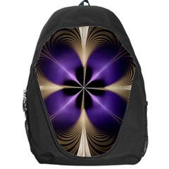 Fractal Glow Flowing Fantasy Backpack Bag by Celenk