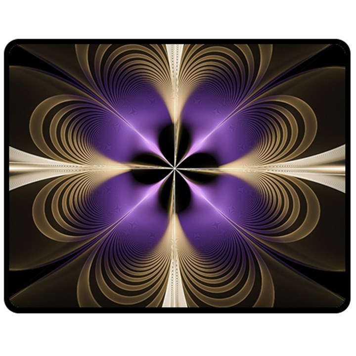 Fractal Glow Flowing Fantasy Double Sided Fleece Blanket (Medium) 