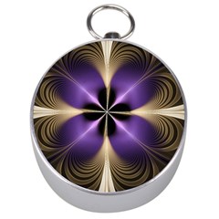 Fractal Glow Flowing Fantasy Silver Compasses by Celenk