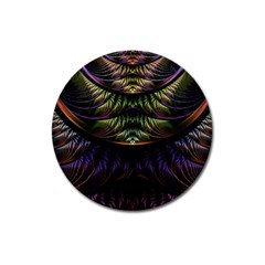 Fractal Colorful Pattern Fantasy Magnet 3  (round)