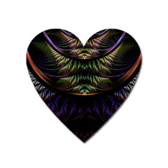 Fractal Colorful Pattern Fantasy Heart Magnet by Celenk