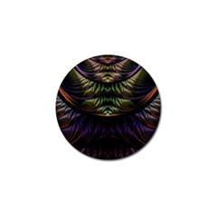 Fractal Colorful Pattern Fantasy Golf Ball Marker by Celenk