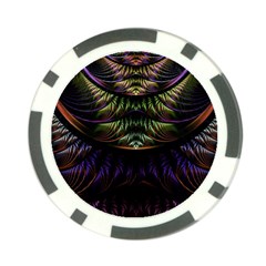 Fractal Colorful Pattern Fantasy Poker Chip Card Guard (10 Pack) by Celenk